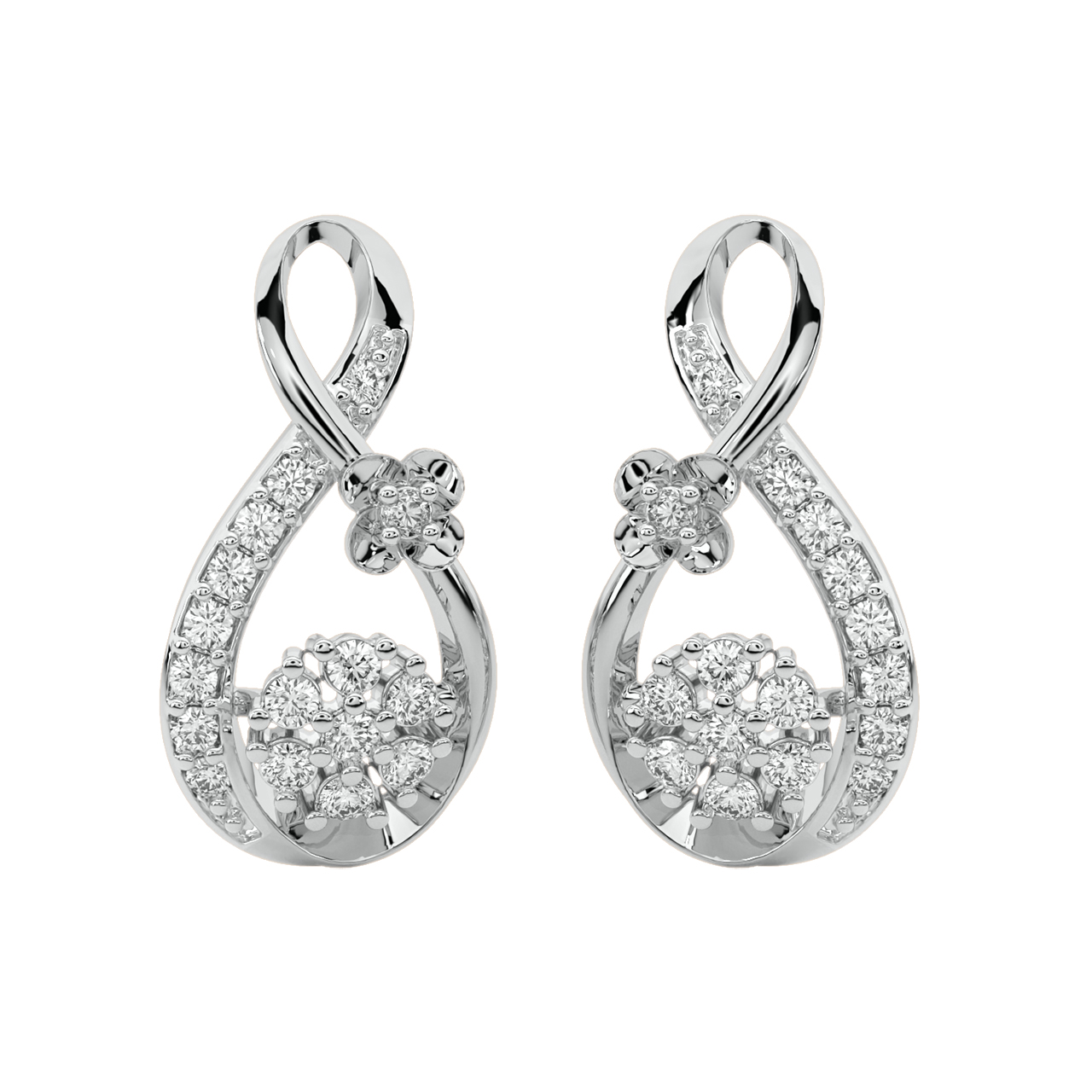 Agneta Round Diamond Earrings